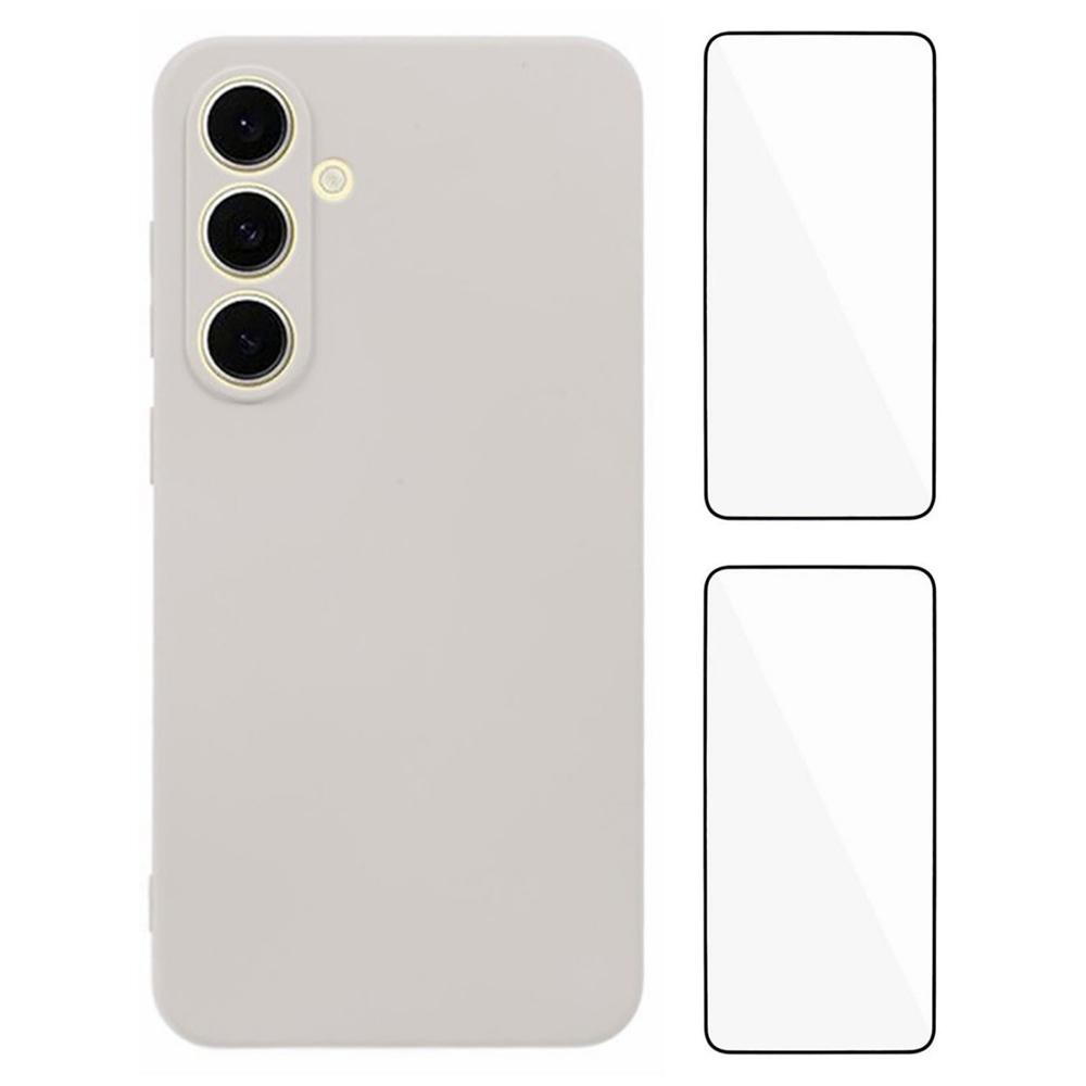 WANLONFENG RB3 Series For Samsung Galaxy A26 5G Case with 2Pcs Screen Film Precise Lens Hole Soft TPU Phone Back Cover