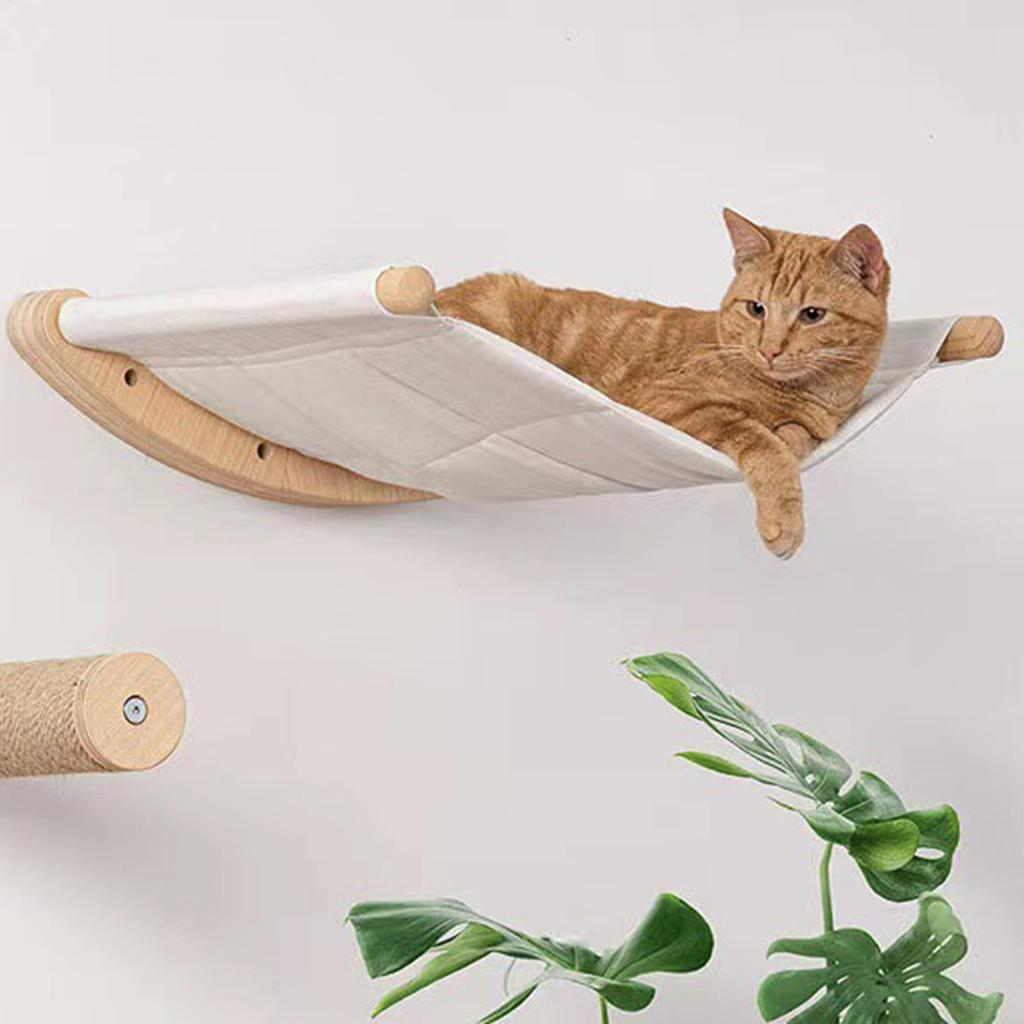 Cat Climbing Shelf Wall Mounted Steps Cat Stairway with Sisal Scratching Shelf for Cats Perch Platform Supplies