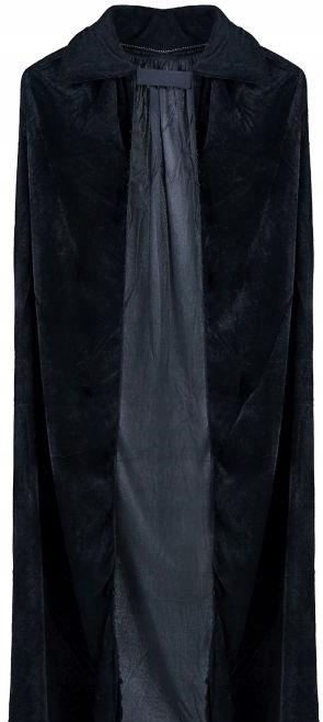 Czarna Peleryna Wampir Nietoperz Dżentelmen Retro Halloween Karnawał 100Cm