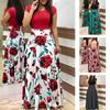Женское платье больших размеров, винтажное платье с цветочным принтом, повседневное платье в стиле бохо для вечеринки