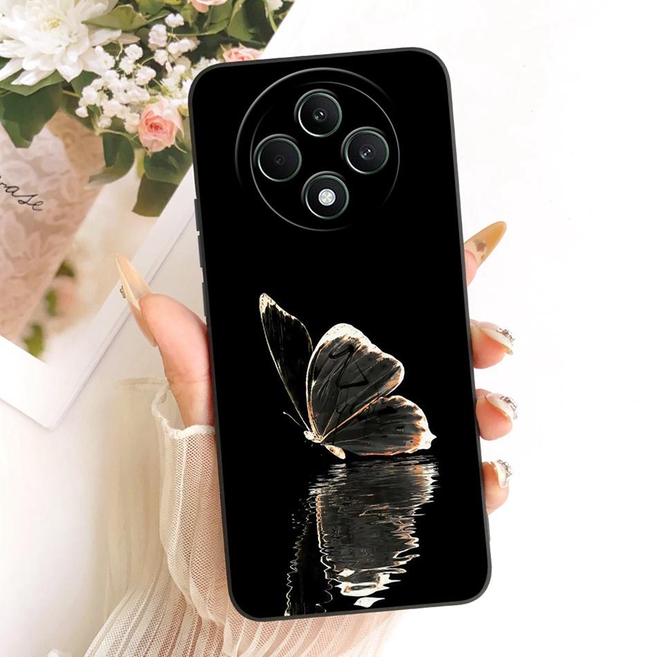 For OPPO Reno12 F 5G Reno 12 Pro 12F 12FS 12 5G Cute Cat Flower Butterfly Cartoon Phone Case Shockproof Soft Silicone Cases