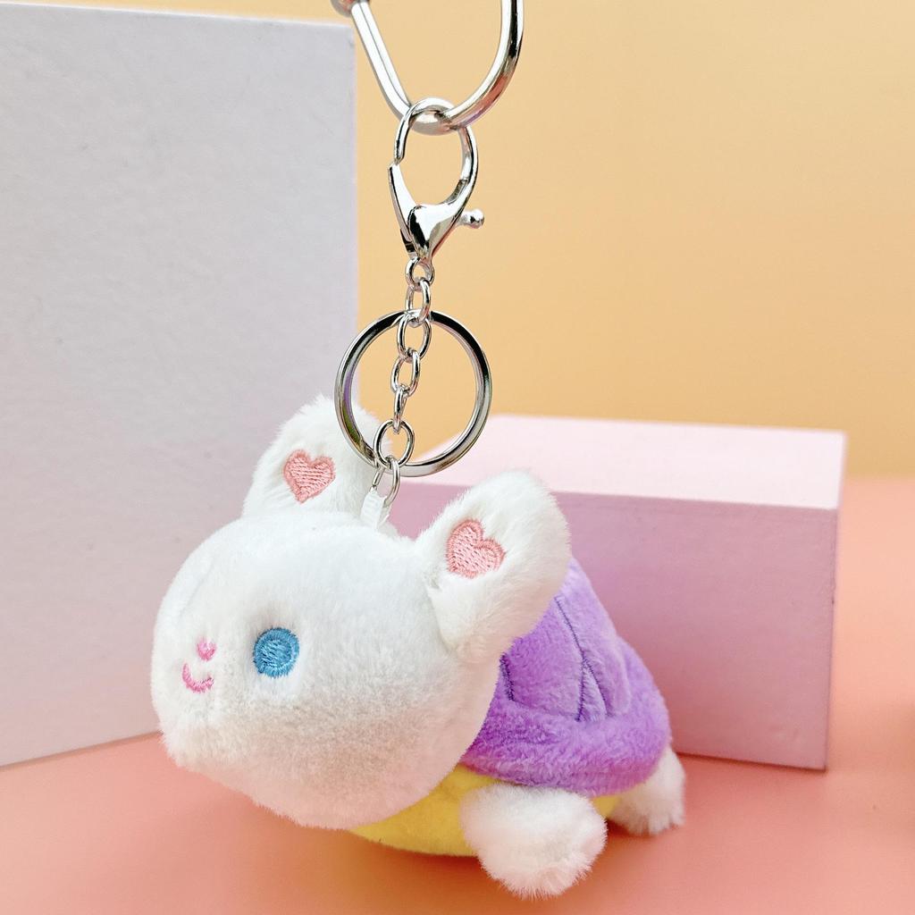 Милый мультяшный плюшевый брелок-подвеска в виде черепахи и кролика