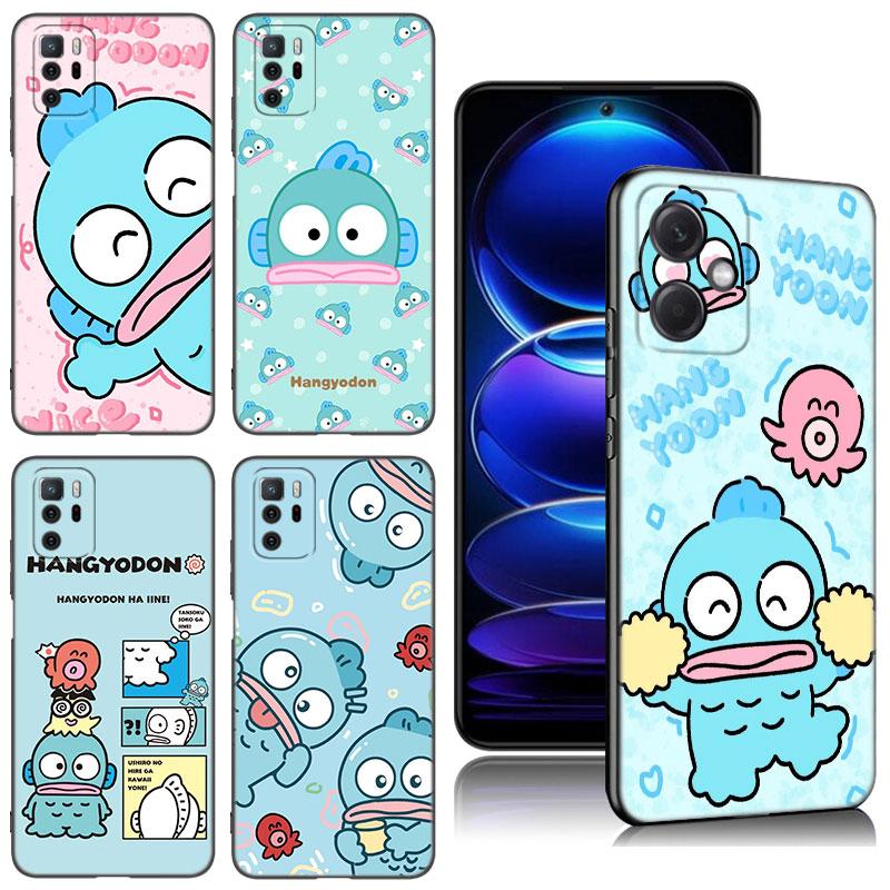 Cartoon Hangyodon Black Silicone Phone Case For Xiaomi Redmi Note 10 11 11S 12 13 4G 8 9 11T Pro 5G Plus 8T 9S 10S 12S