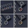 Rotatable Wheel Hub Key Chain 3D Fidget Toy Wheel Hub&Brake Keychain Fingertip Gadget Zinc Alloy Car Accessories Keychain