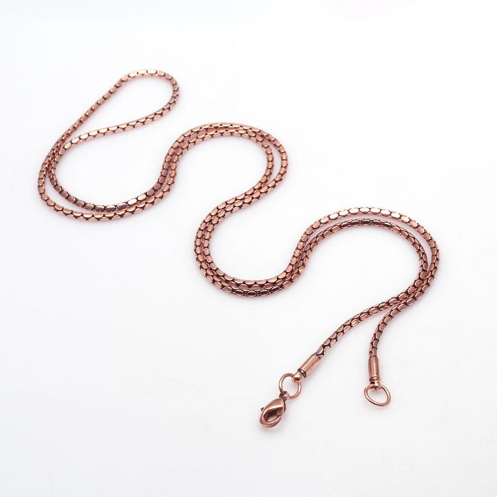 Pure Copper Box Chain Necklace Herringbone Copper Jewelry Copper Chain Necklace Jewelry For Eco Friendly Chain Gift