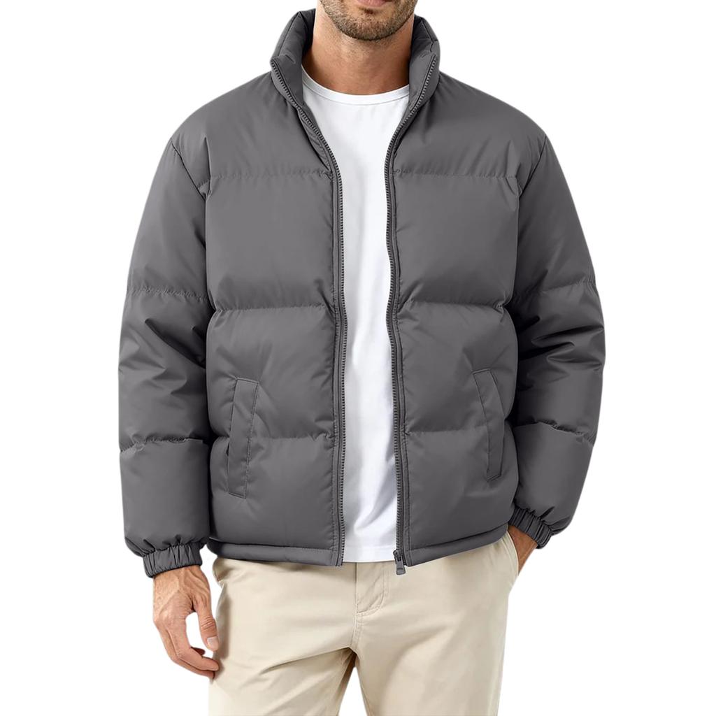 Men's Loose-Fit Casual Down Jacket With Long Sleeves