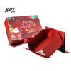 Holiday Candy Boxes Christmas Gift Box with Lid, Magnetic Closure Large Collapsible Present Packaging Ribbon, Red Green Cardboard for Decorative