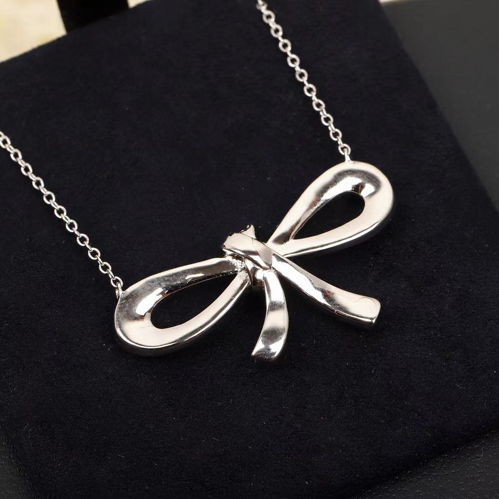 New 20234 High Quality Fashionable Famous Brand Anniversary Gift Jewelry Necklaces For Women Bowknot Europe Luxury Sweet Romance