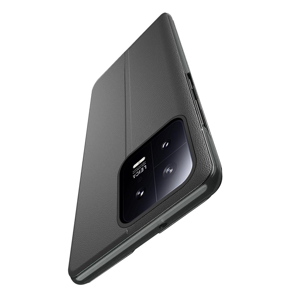 Кожаный чехол для телефона для Xiaomi 13 Pro 5G, чехол для мобильного телефона со смотровым окном и подставкой