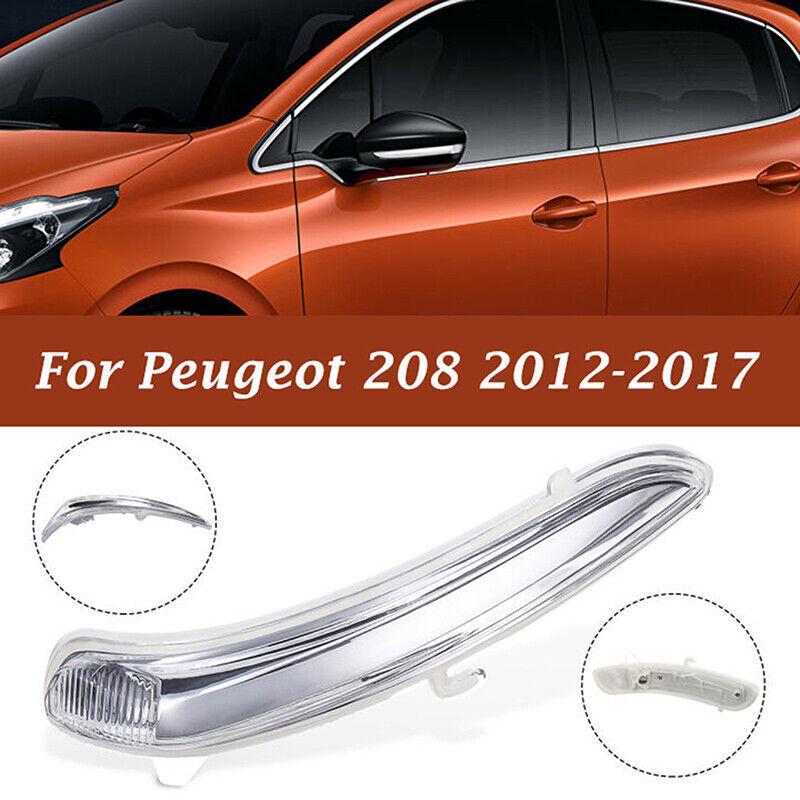For Peugeot 208 2012-2017 Wing Door Mirror Indicator Clear Left Passenger Side & Right Driver Side Pair