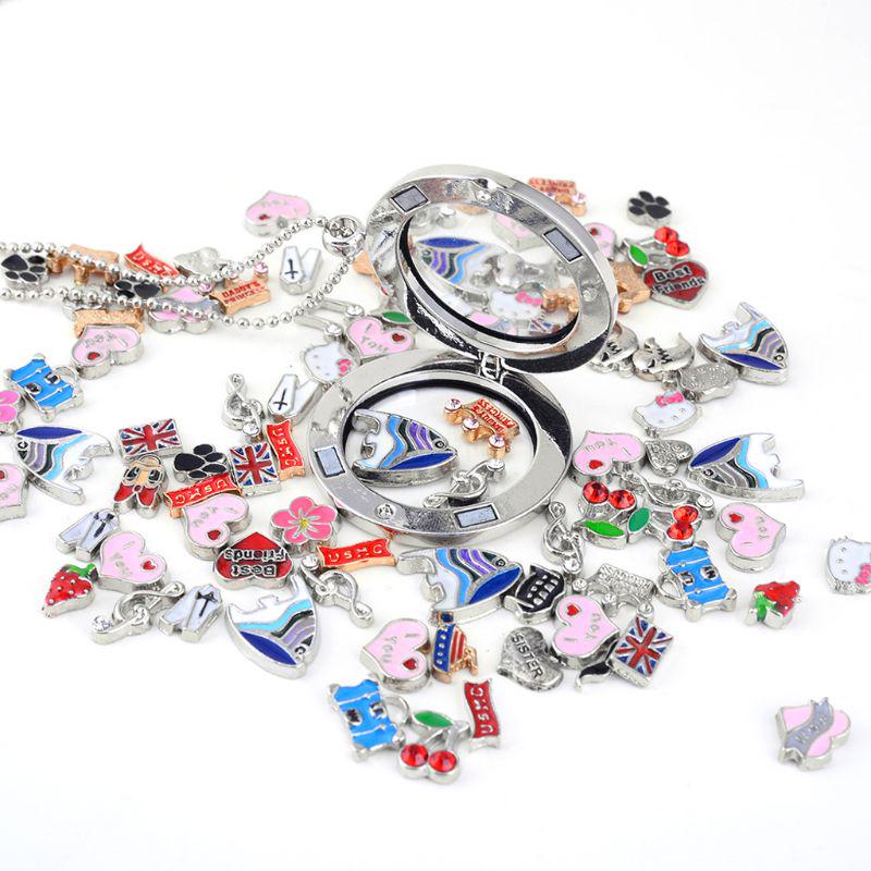 Живая память Плавающий Шарм Круглый Стеклянный Медальон Кулон Ожерелье Модные Ювелирные Изделия