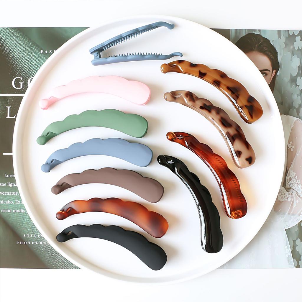 Frosted Banana Ponytail Clip Solid Color Hair Clip Women Hair Styling Clip Accessories Ponytail Barrettes Hair Claws Hairpins