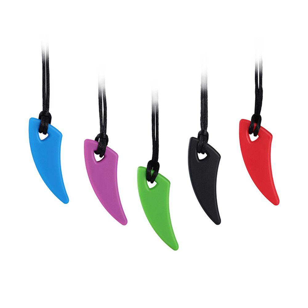 Silicone Anti Autism ADHD Biting Teether Necklace Chewy Necklace Sensory Chew Teething Toys