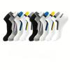 5/15/25/35pairs Simple Stripe Pattern Liner Anklets Socks Comfy Breathable Soft Sweat Absorbent Socks For Men's Outdoor Wearing