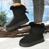 Pair The Fleece and Thickened Snow Boots with The New Thick-soled, Warm, Large-sized Cotton Shoes