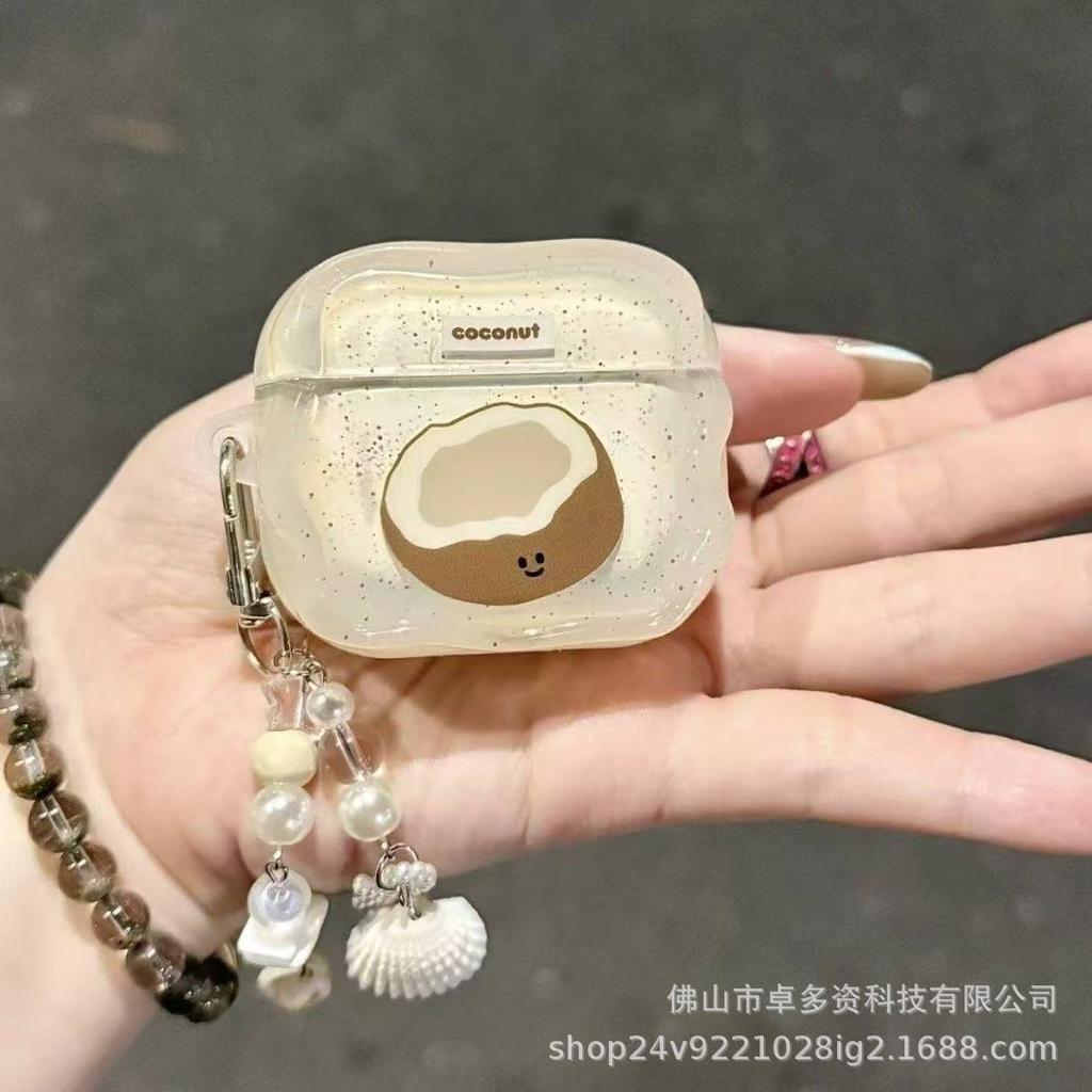 Creative island crystal coconut for apple AirPods 1 generation earphone case pro1 generation earphone case protective case