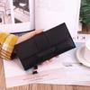 Корейская мода Тройного сложения Многофункциональные Вместительные Женские Длинные Кошельки Клатч Однотонная Текстура Простые и Элегантные