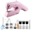 Electric Handheld Sewing Machine USB Rechargeable Ergonomic Handle Mini Sewing Machine Durable Dual Line Small Sewing Machine
