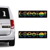 Наклейка на бампер - Coexist Symbols Peace Eolution Harmony Rainbow Style - 3" x 10