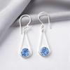Танзанит Драгоценный камень 925 Стерлинговое серебро Ювелирные изделия Ручной работы Висячие серьги 1.76" EE-126-11