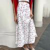 Женская элегантная белая длинная юбка А-силуэта с цветочным принтом, летняя юбка с высокой талией, женская юбка Faldas Jupe Saia, весенняя макси-юбка