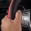 Leather Car Steering Wheel Cover, Non-Slip Car Wheel Cover Protector Breathable Microfiber Leather Universal Fit For Most Cars(Beige)