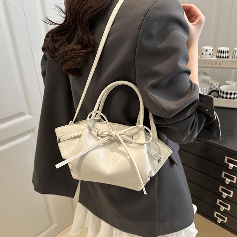 Женская летняя повседневная сумка кроссбоди конфетного цвета с бантом и регулируемым ремешком, универсальная маленькая плечевая сумка из ПУ кожи для ежедневного использования