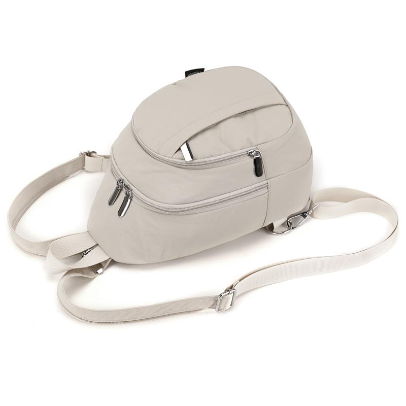 Women's Large Capacity Backpack Nylon Schoolbag Multi-Function Chest Bag