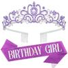 Alloy Birthday Crown Shoulder Strap Headband Birthdayqueen/Girl Suit Birthday Strap