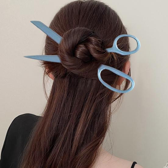1 набор Палочка для волос в форме ножниц Женские металлические заколки для волос Прически