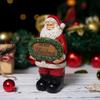 Christmas Ornaments Resin Craft Santa Claus Desktop Decoration Festive Santa Claus Resin Statues for Holiday for Shelf Home