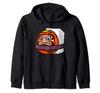 Japanese Daruma Doll Sushi Zip Hoodie