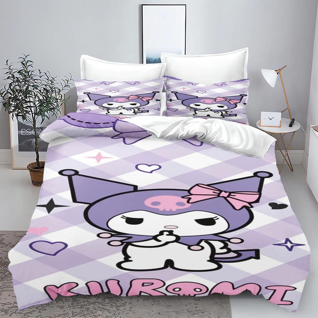 Куроми Моя Мелоди Серия Sanrio Печатный Комплект Постельного Белья для Спальни Пододеяльник Рождественские Подарки Комфорт Мультяшный С Наволочкой