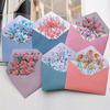 Invitation Card Party Wedding Letter Envelopes Set Printed Flower Floral Pattern Paper Love Note