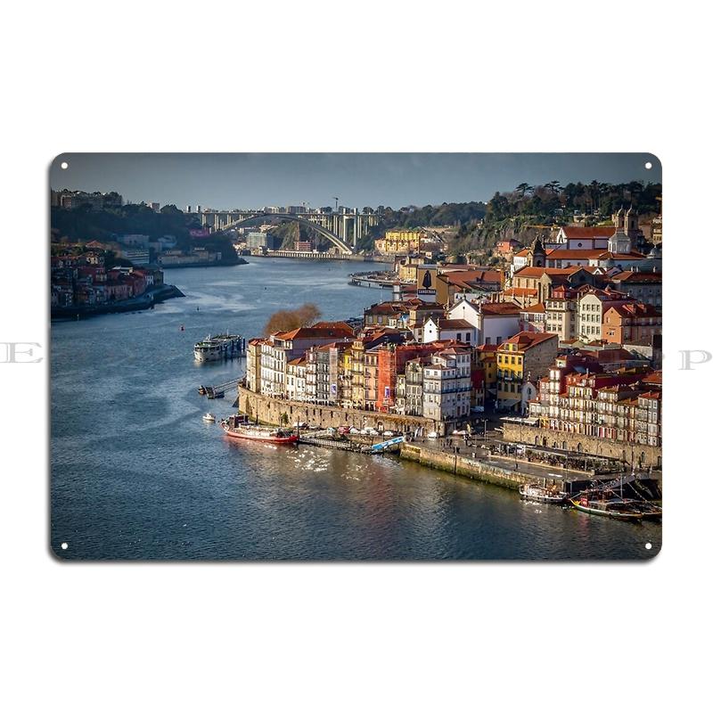 Travel Posters Porto Portugal Metal Plaque Poster Wall Decor Pub Printed Bar Wall Decor Tin Sign Poster
