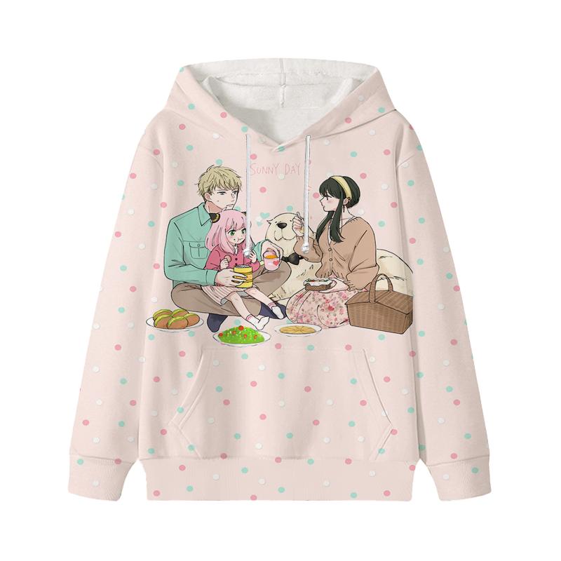 Spy X Family Hoodie Cartoon Anya Forger Pullover Loyor Yor Forger Boys Girls Personality Outfits Tops Children Gift Clothes