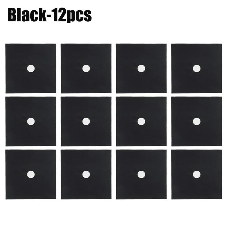 12 шт. Защитные чехлы для газовых плит, многоразовые кухонные чехлы для горелок, коврики, чистящие салфетки, подкладки, верхние защитные чехлы для газовых плит