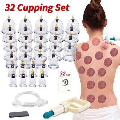 Набор из 32 терапевтических чашек с помпой, профессиональные китайские наборы для баночной терапии Acupoint Hijama