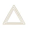 3 Gold Metal Triangles 20/25/30 Cm
