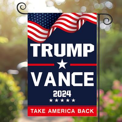 Флаги Трампа Вэнса 2025 года Флаг Трампа Вэнса для сада Забавный флаг для сада Двусторонние флаги Трампа Вэнса с ярким цветным декором для сада