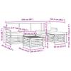 Outdoor Sofa Set 6 pcs White and Anthracite 59 x 59 x 37 cm