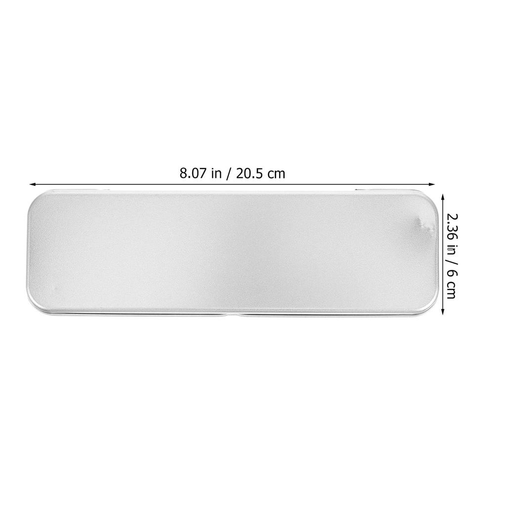 EXCEART Жестяная пенал-коробка, Прямоугольная однослойная металлическая пенал-коробка из жести, Простой дизайн для студентов, Хранение канцелярских принадлежностей, 8,07" x 2,36" x 0,79"