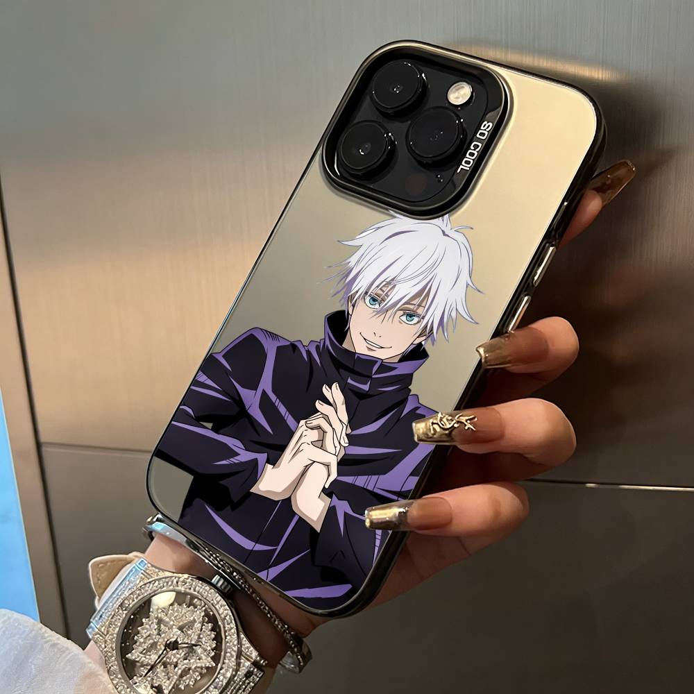 J-Jujutsu K-aisen-opular characters Phone Case For IPhone17 16 11 12 13 14 15 16 Pro Max Plus Cover Colored Silver Funda Bumber