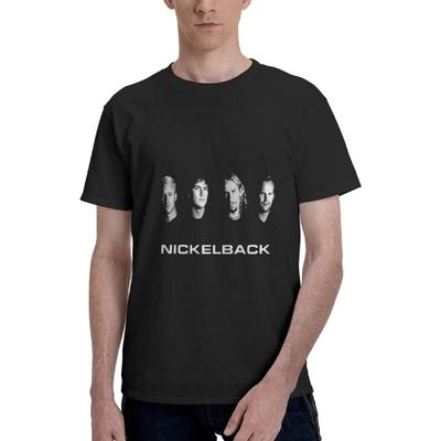 Baisacrafts Мужская футболка с коротким рукавом Футболка Nickelback Хлопковая футболка Футболка с круглым вырезом