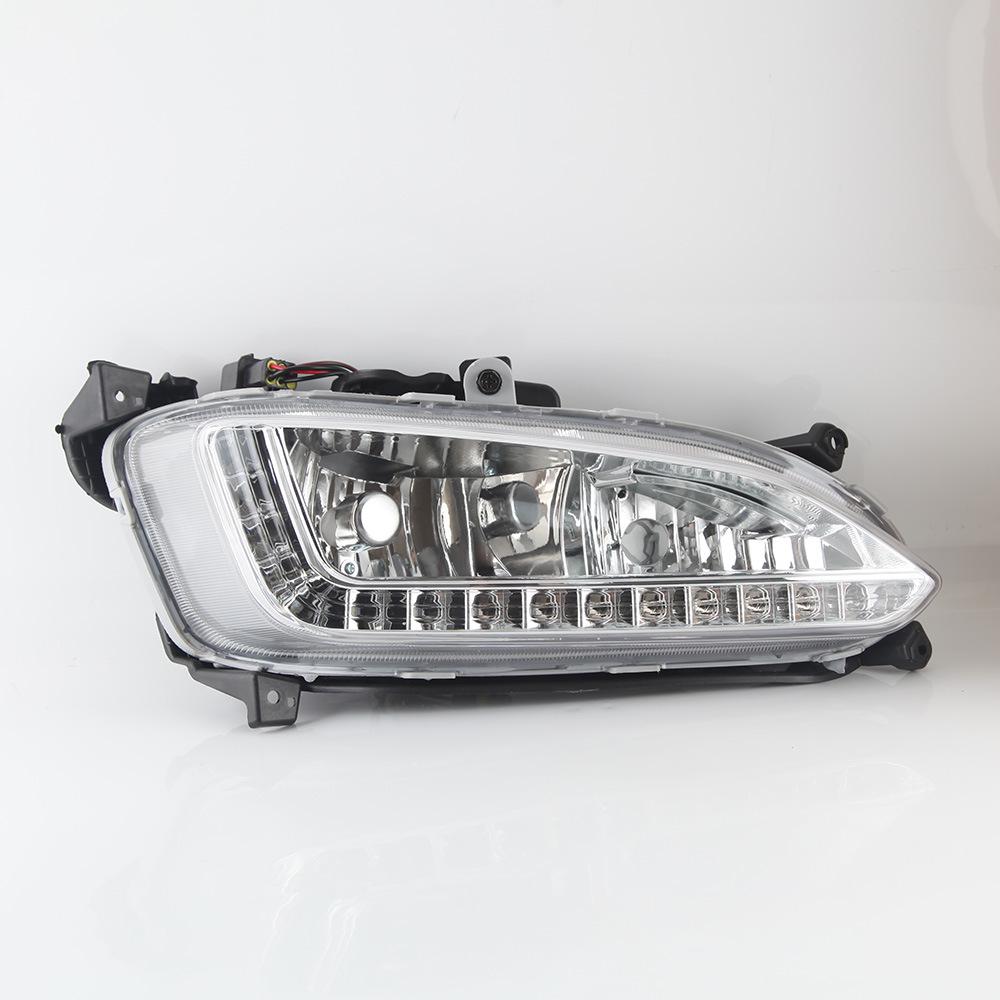 Hyundai IX45 (2013-2015) Дневные ходовые огни с указателями поворота и противотуманными фарами - Модернизация