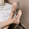 Fashion Mary Jane Women's Shoes 2024 Summer New Ballet Flat Shoes Classic Bow Decoration Round Head Versatile Anti Slip Durable