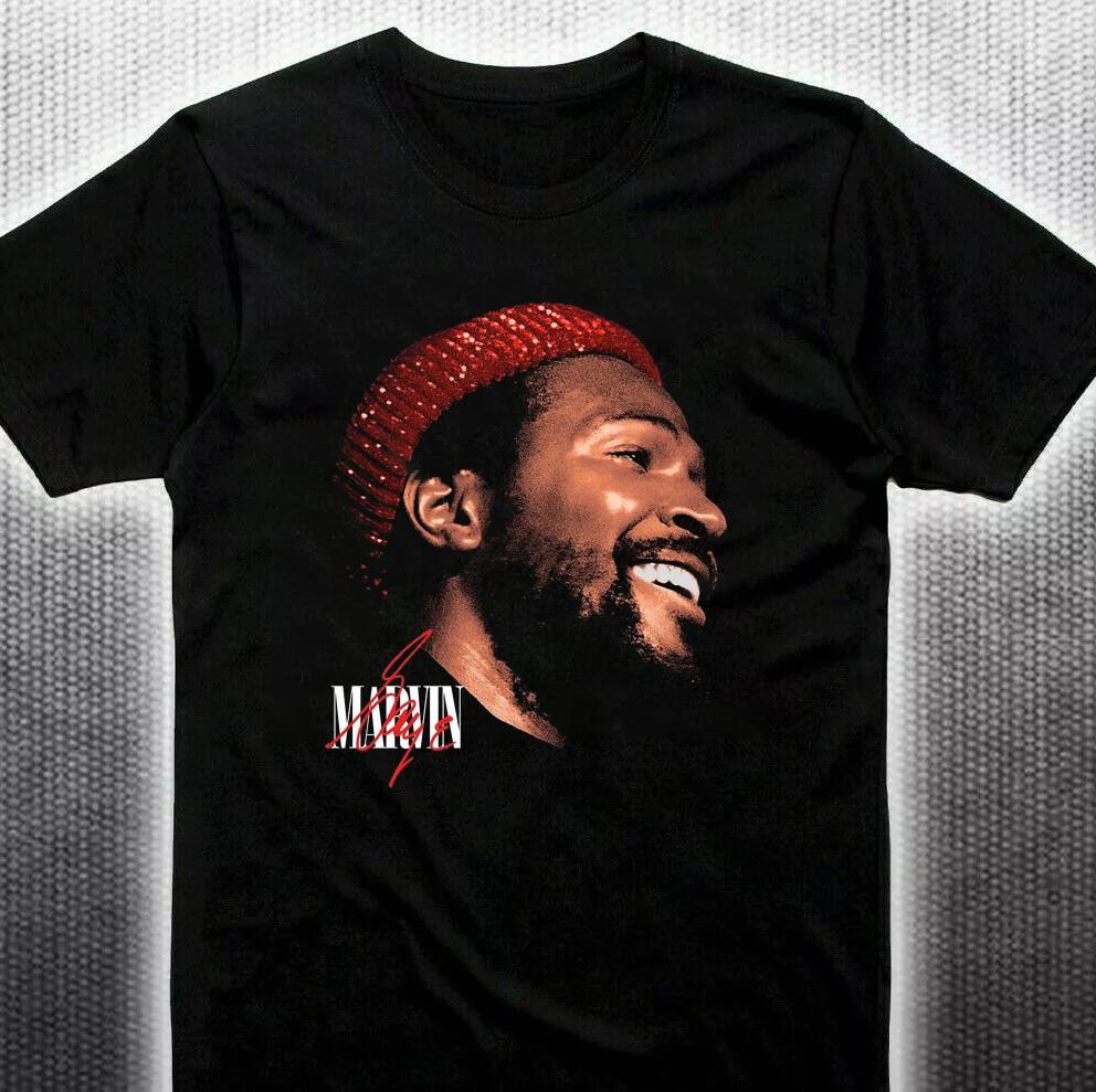 Marvin Gaye Black Cotton All size S-5XL Gift Fans Shirt AD586 Unisex T-Shirt