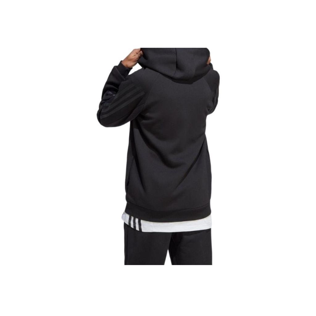 Adidas Толстовка с капюшоном на молнии с однотонным логотипом, мужская, черная IC8261