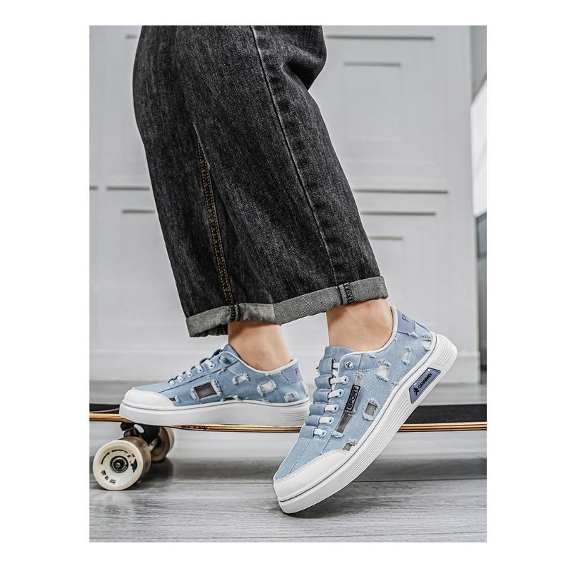 Men S Canvas Breathable Casual Soft Sole Board Shoes For Students
