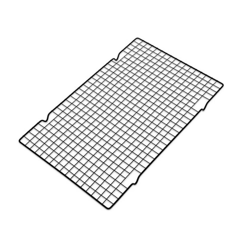 4Pcs Black Baking Cooling Rack Mesh Hole Bread Cooling Rack Oven Safe BBQ Grill Net Bakery Tools